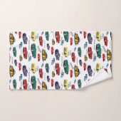 Auto patroon multi-gekleurde voertuigen auto's aut bad handdoek (Handdoek)