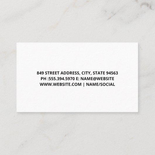 Auto Performance Racing Metallic Logo Visitekaartje (Achterkant)