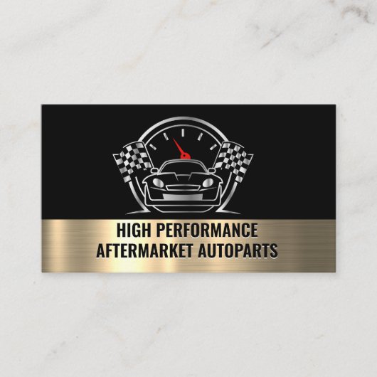 Auto Performance Racing Metallic Logo Visitekaartje (Voorkant)
