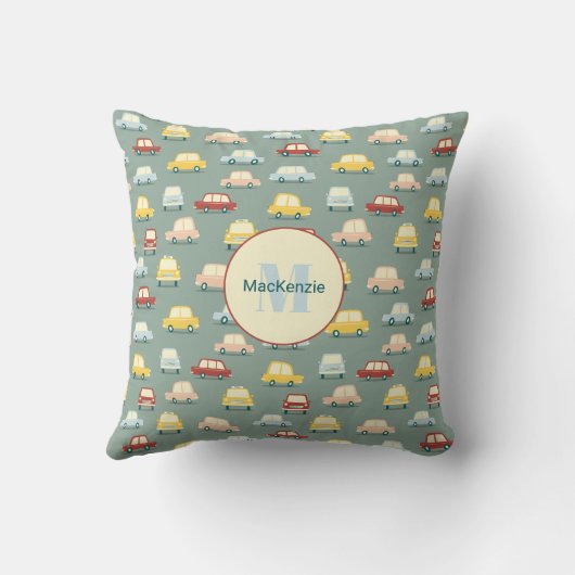 Auto Personalized Sage Green Kussen (Achterkant)