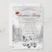 Auto Pine Tree Sneeuw Bos Kerstmis Kaart (Voorkant)