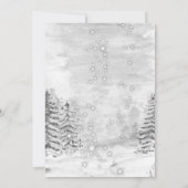 Auto Pine Tree Sneeuw Bos Kerstmis Kaart (Achterkant)