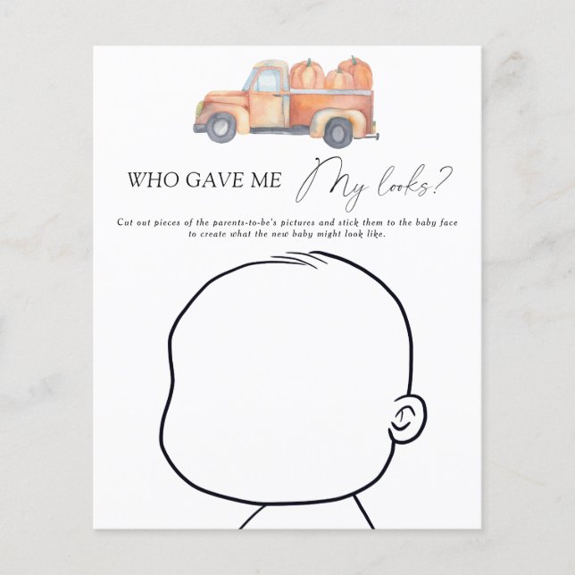 Auto pompoen - Wie gaf me mijn looks baby spel (Voorkant)