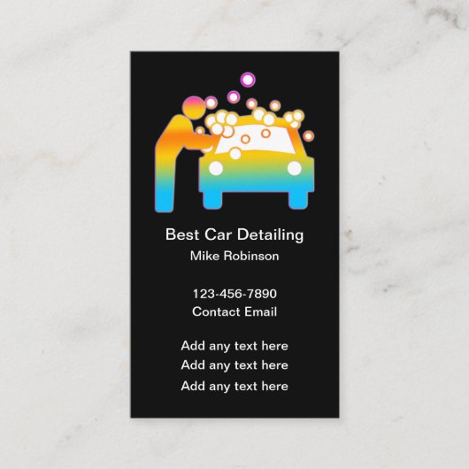 Auto Professionele Detailing Services Visitekaartje (Voorkant)