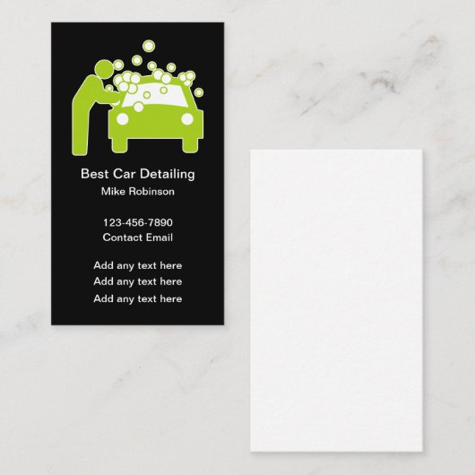 Auto Professionele Detailing Services Visitekaartje (Voorkant / Achterkant)
