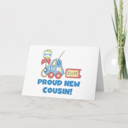Auto Proud Nieuwe Neef Het is een Jongen Aankondiging (Voorkant)