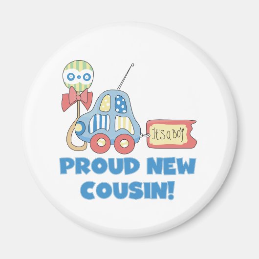 Auto Proud Nieuwe Neef Het is een Jongen Magneet (Voorkant)