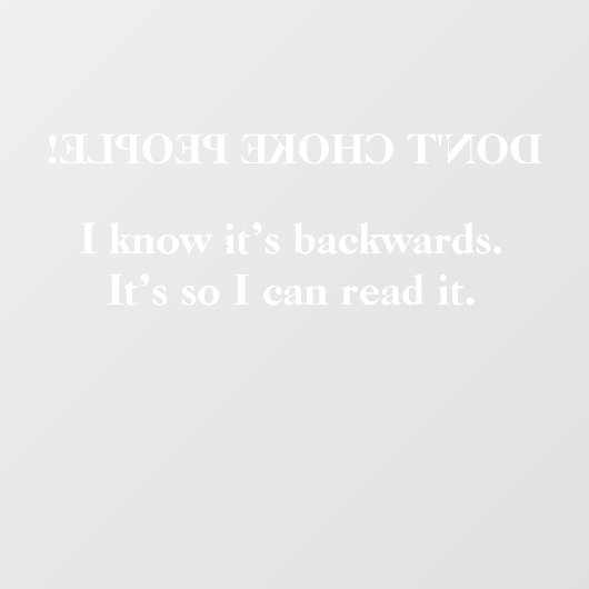 Auto Raam Cling, 11" lang door 8" hoog Raamsticker (Vel)