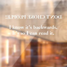 Auto Raam Cling, 11" lang door 8" hoog