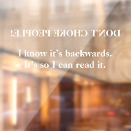 Auto Raam Cling, 11" lang door 8" hoog Raamsticker