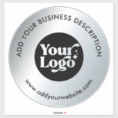 Auto Raam Decal Merk Logo Website Faux Silver Sticker (Vel)