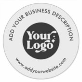 Auto Raam Decal Merk Logo Website Wit Sticker (Voorkant)