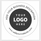 Auto Raam Decal Merk Logo Website Wit Zwart Sticker (Vel)