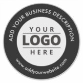 Auto Raam Decal Merk Logo Website Zwart Wit Sticker (Voorkant)