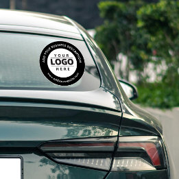 Auto Raam Decal Merk Logo Website Zwart Wit Sticker