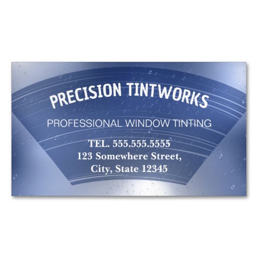 Auto Raam Tinting Magnetisch Visitekaartje (Voorkant)