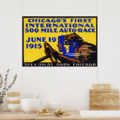 Auto Race 1915 uit Chicago Poster (Keuken)