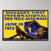 Auto Race 1915 uit Chicago Poster (Voorkant)