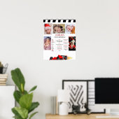 Auto Race Baby 1e Verjaardag Mijlpaal teken Poster (Thuiskantoor)