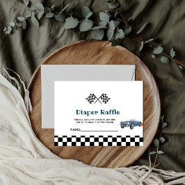Auto Race Baby shower Luier Raffle Aanvraag Kaart