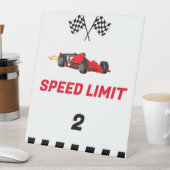 Auto Race Growing Up Twee snelle snelheidslimiet t Reclamebord Met Voetstuk (Insitu)