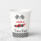 Auto race jongen2e verjaardagsfeestje papieren bekers (Voorkant)