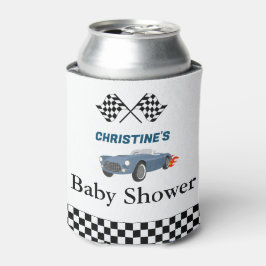 Auto race jongen Baby shower party Blikjeskoeler