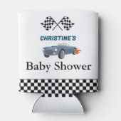 Auto race jongen Baby shower party Blikjeskoeler (Achterkant)