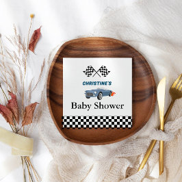 Auto race jongen Baby shower party Servet