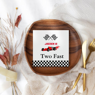 Auto race jongen @nd verjaardagsfeest servet