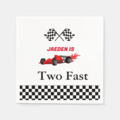 Auto race jongen @nd verjaardagsfeest servet (Voorkant)