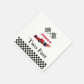 Auto race jongen @nd verjaardagsfeest servet (Hoek)