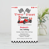 Auto race Opgroeien twee snelle tweede jongen verj Kaart (Staand voorkant)