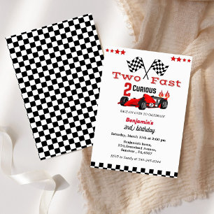 Auto race Opgroeien twee snelle tweede jongen verj Kaart