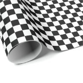 Auto racegestuurde vlag zwart-wit patroon cadeaupapier (Rol Hoek)