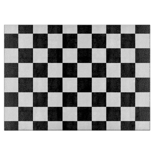 Auto racegestuurde vlag zwart-wit patroon snijplank (Voorkant)