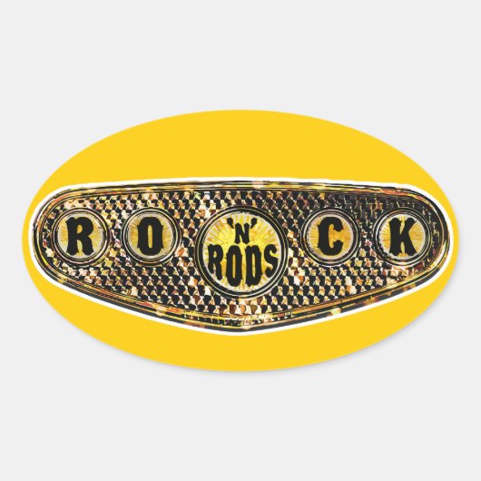 Auto racen ovale sticker (Voorkant)