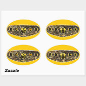 Auto racen ovale sticker (Vel)