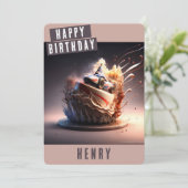 Auto racen Verjaardag Kaart (Staand voorkant)