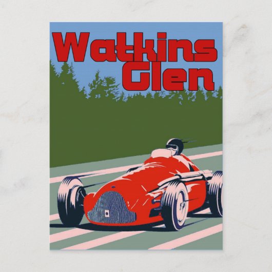 Auto Racer, Watkins Glen Briefkaart (Voorkant)