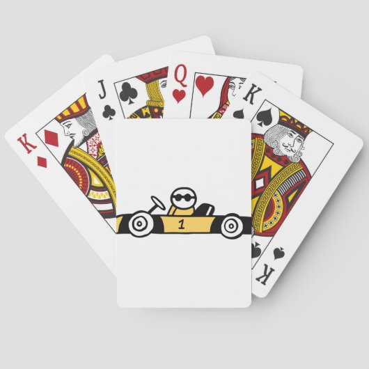 Auto-races, auto-racisme speelkaarten (Achterkant)