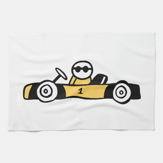 Auto-races, auto-racisme theedoek (Horizontaal)