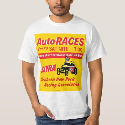 AUTO RACES! Danbury Fair Speedways RACEARENA Logo T-shirt (Voorkant)
