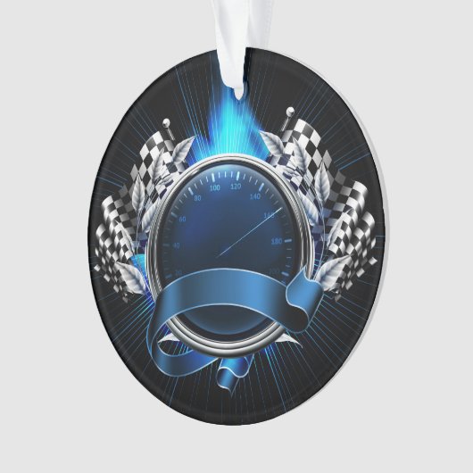 Auto-races - Ornament met wielaandrijving (voorkant)