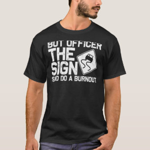 Auto-races voor mannen met drijfveren raci t-shirt