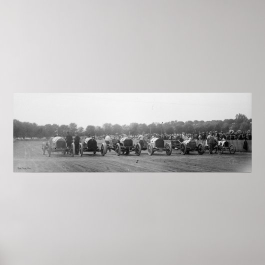 Auto races, York, Pa., 11 mei 1915 Poster (Voorkant)