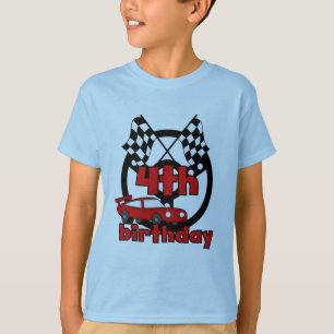 Auto Racing 4e Verjaardag Tshirts en geschenken