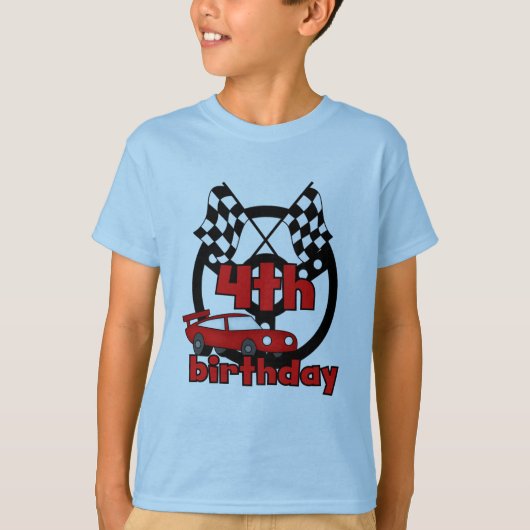 Auto Racing 4e Verjaardag Tshirts en geschenken (Voorkant)