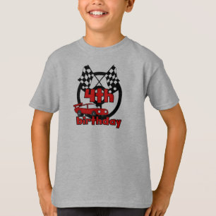 Auto Racing 4e Verjaardag Tshirts en geschenken