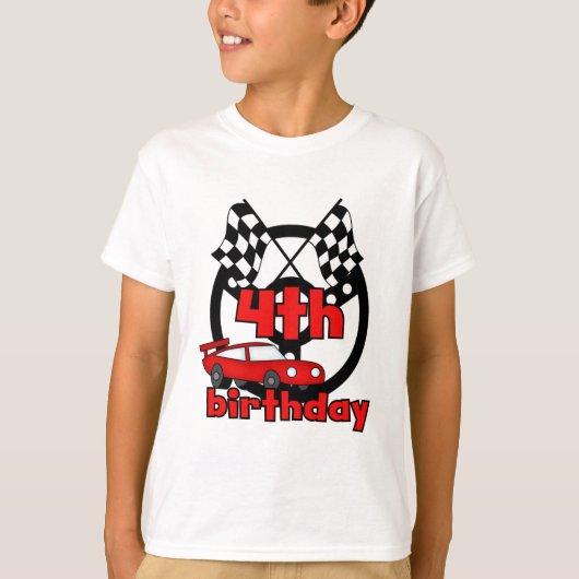 Auto Racing 4e Verjaardag Tshirts en geschenken (Voorkant)